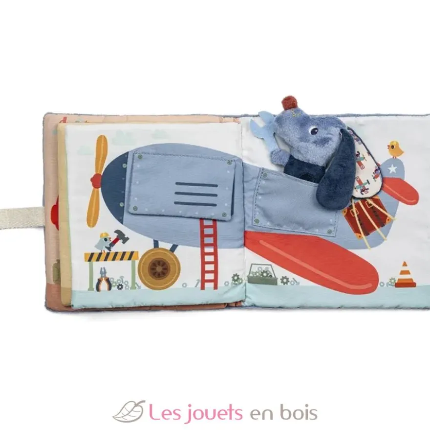 Livre d'activités en tissu Le garage de Jules - Lilliputiens