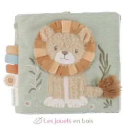 Livre d'activités en tissu Safari Friends vert - Little Dutch