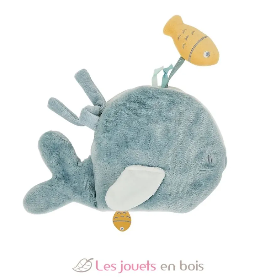Livre d'éveil Sally la baleine marbre vert - Nattou