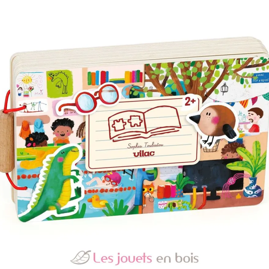 Livre puzzles en bois Les activités - Dès 2 ans - Vilac