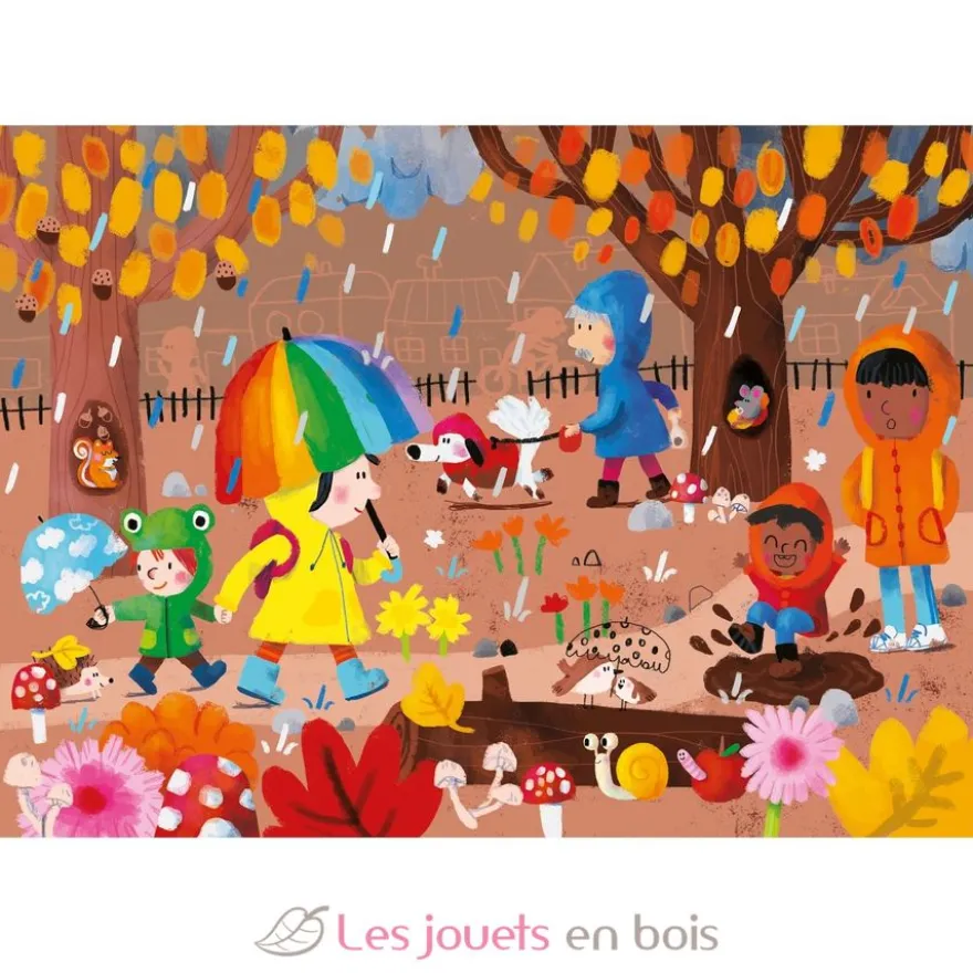 Livre puzzles en bois Les 4 saisons - Dès 2 ans - Vilac