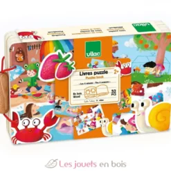 Livre puzzles en bois Les 4 saisons - Dès 2 ans - Vilac