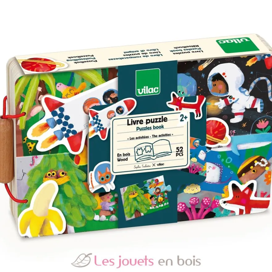 Livre puzzles en bois Voyage et aventures - Dès 2 ans - Vilac
