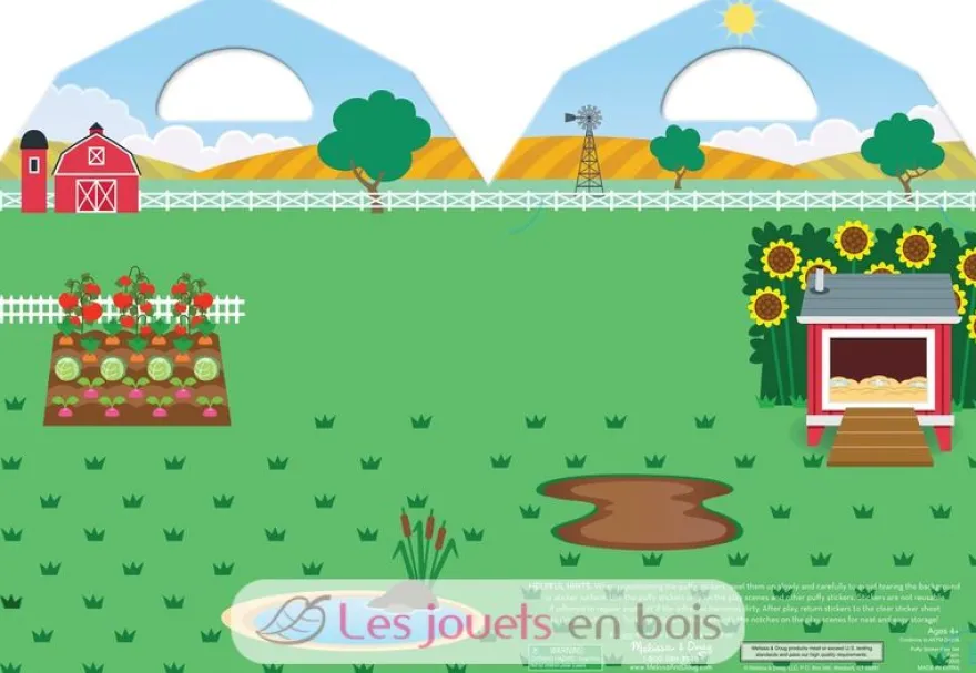 Livret d'autocollants reliefs repositionnables ferme - Melissa & Doug
