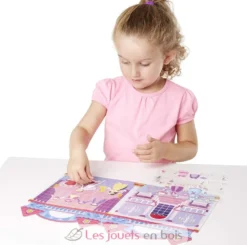 Livret d'autocollants reliefs repositionnables princesses - Melissa & Doug