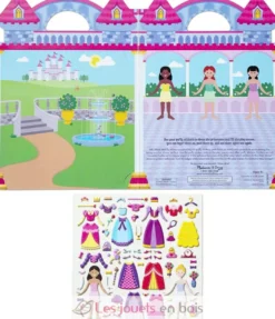 Livret d'autocollants reliefs repositionnables princesses - Melissa & Doug
