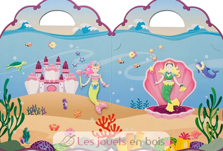 Livret d'autocollants reliefs repositionnables sirènes - Melissa & Doug