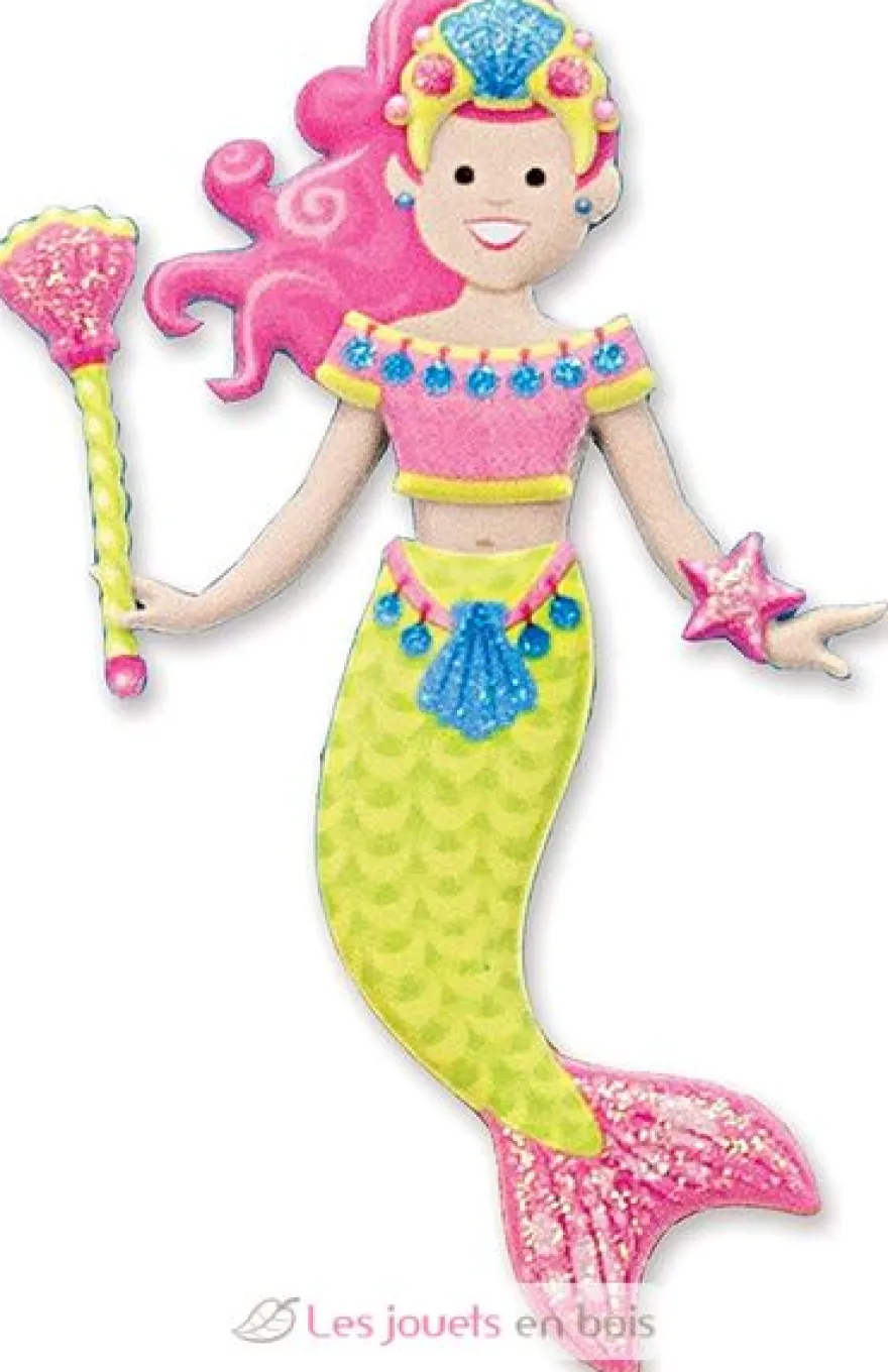 Livret d'autocollants reliefs repositionnables sirènes - Melissa & Doug