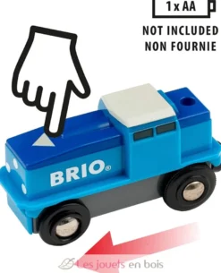 Locomotive de fret bleue à pile - Brio