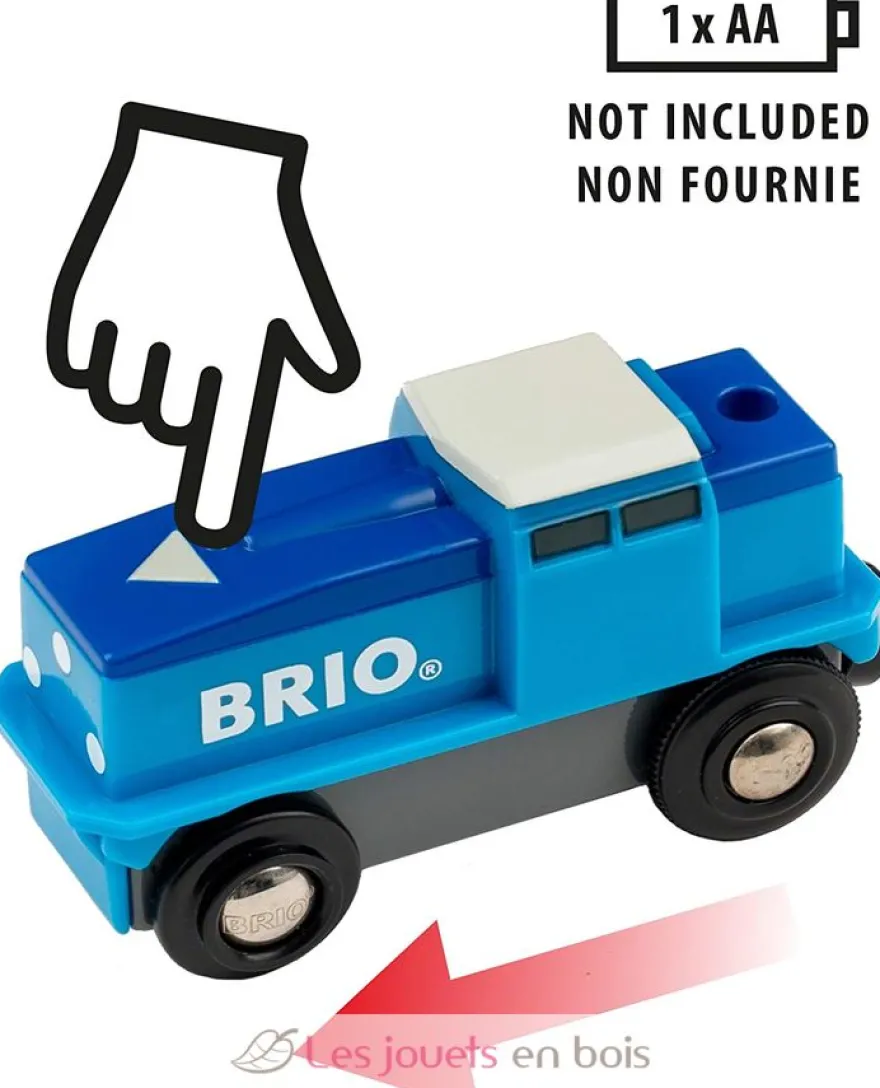 Locomotive de fret bleue à pile - Brio