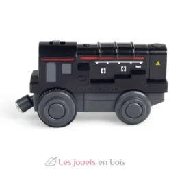 Locomotive de manœuvre diesel noire à pile - Bigjigs Toys