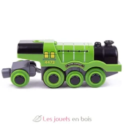 Locomotive à piles Flying Scotsman verte - Bigjigs Toys