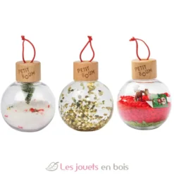 Lot de 3 boules de Noël sensorielles - Petit Boum