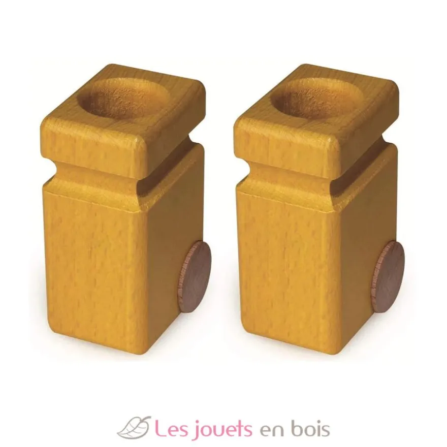 Lot de deux poubelles jaunes - Fagus