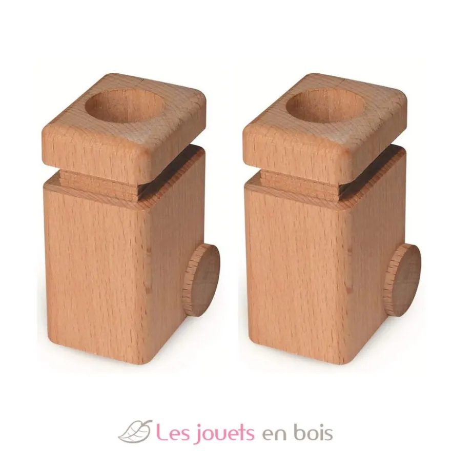 Lot de deux poubelles naturelles - Fagus