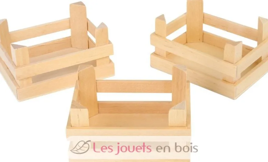 Lot de 3 petites caisses en bois - Small Foot company