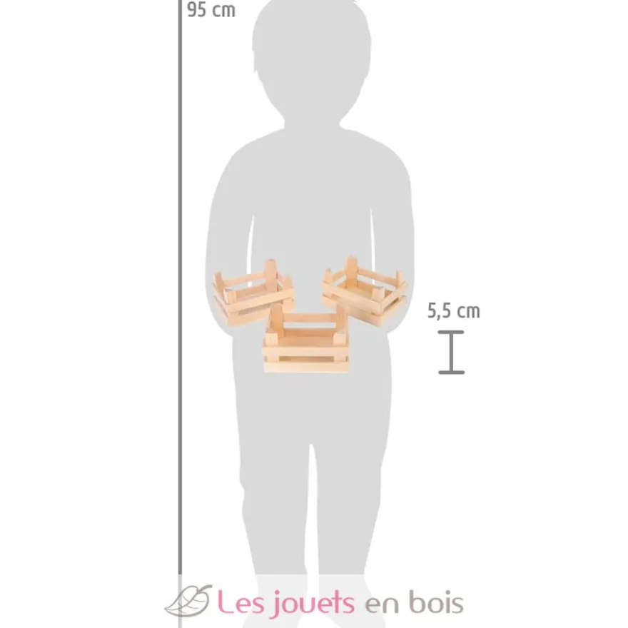 Lot de 3 petites caisses en bois - Small Foot company