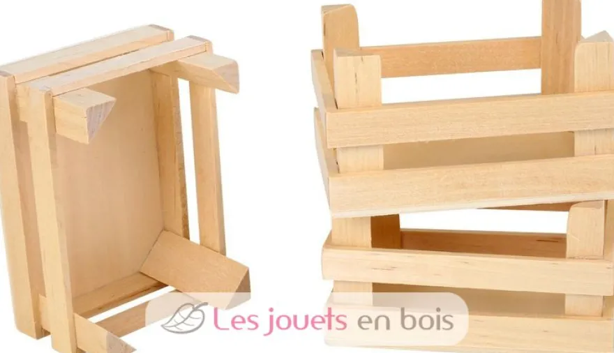 Lot de 3 petites caisses en bois - Small Foot company