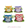 Lot de 4 pinces magnétiques Hibou - Ulysse