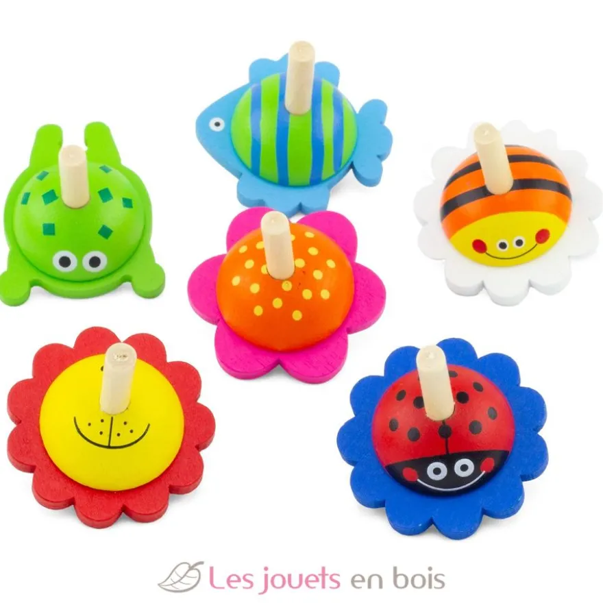 Lot de 6 toupies bébêtes - Ulysse