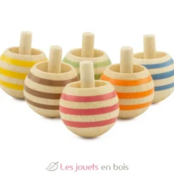 Lot de 6 toupies Tête en l'air - Ulysse