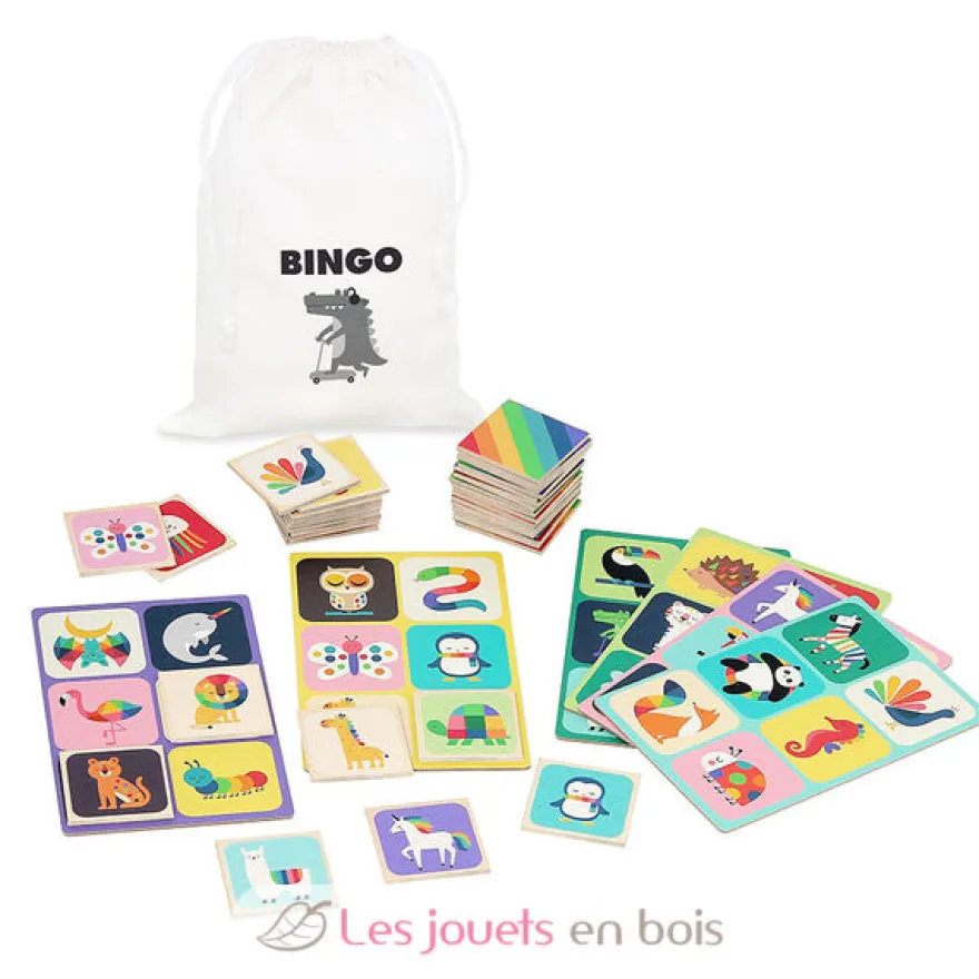 Loto en bois Animaux arc-en-ciel par Andy Westface - Vilac