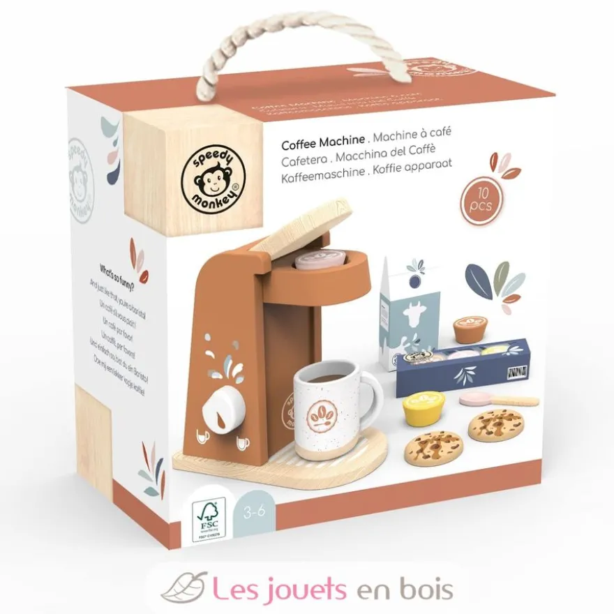 Machine à café en bois - 10 pièces - Speedy Monkey