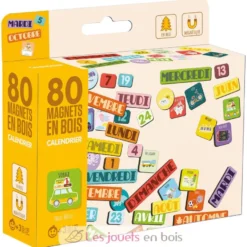 Magnets en bois Calendrier - Jeujura