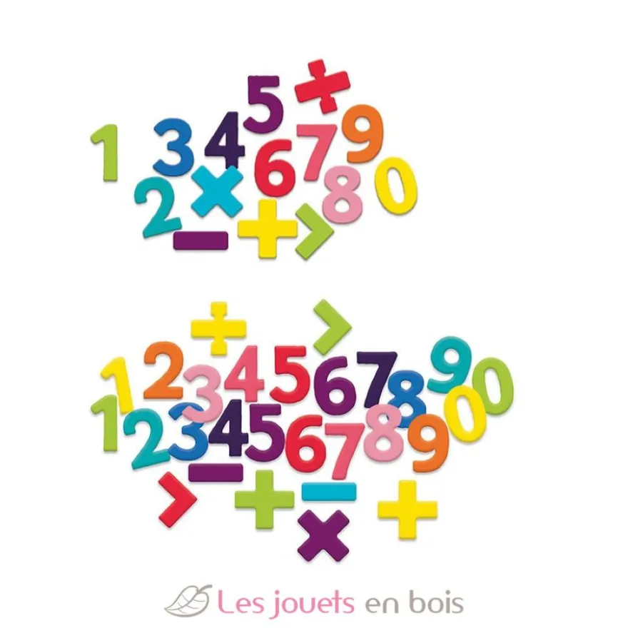Magnets en bois 58 chiffres - Vilac