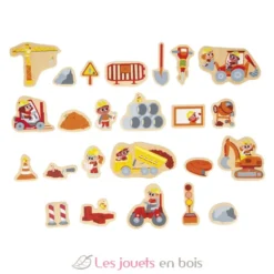 Magnets Engins de chantier 24 pièces - Janod