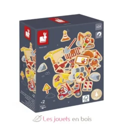 Magnets Engins de chantier 24 pièces - Janod