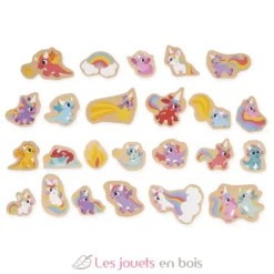 Magnets Licornes et Dragons 24 pièces - Janod