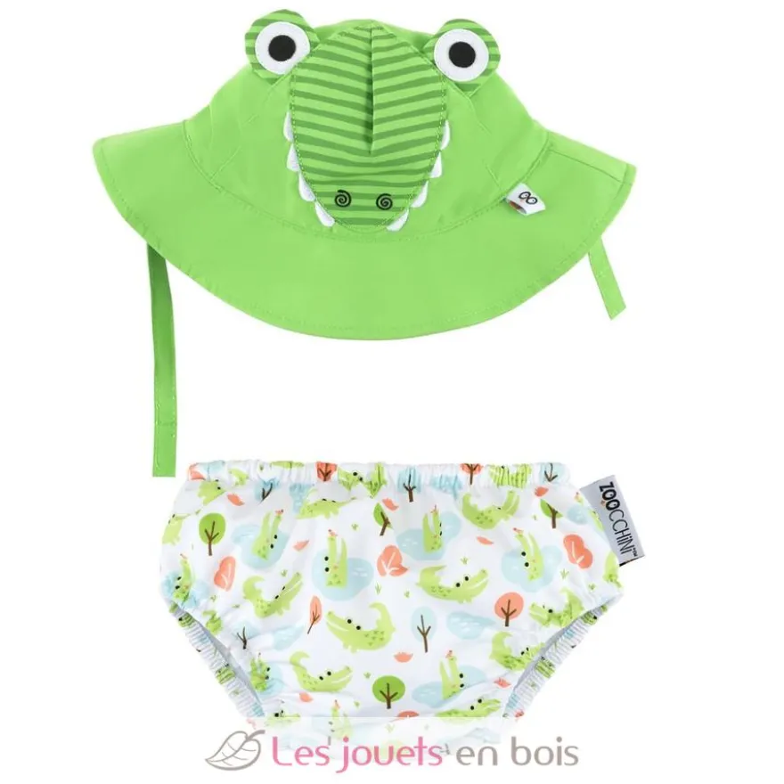 Maillot et Chapeau Crocodile (12-24M) - Zoocchini