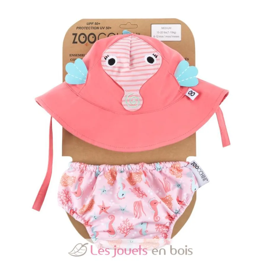 Maillot et Chapeau Hippocampe (6-12M) - Zoocchini