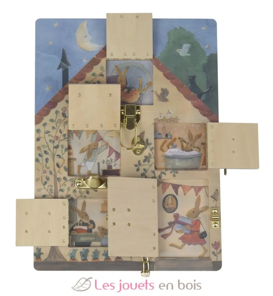 Maison des lapins, tableau d'activités avec verrous - Egmont Toys
