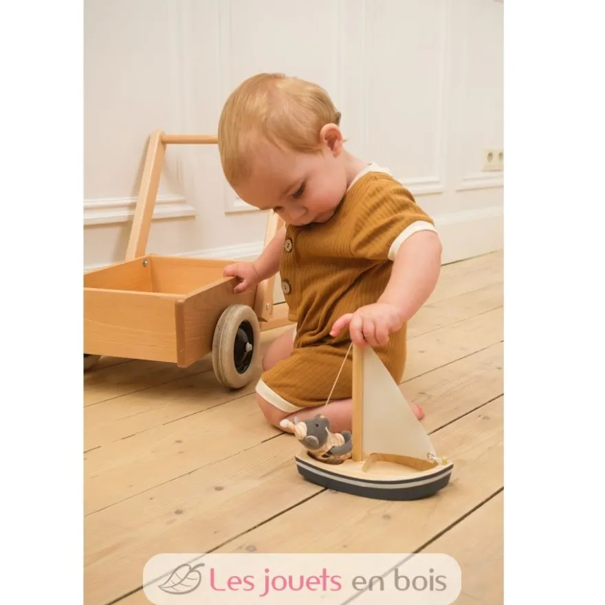 Malo le chat sur son bateau en bois - Egmont Toys