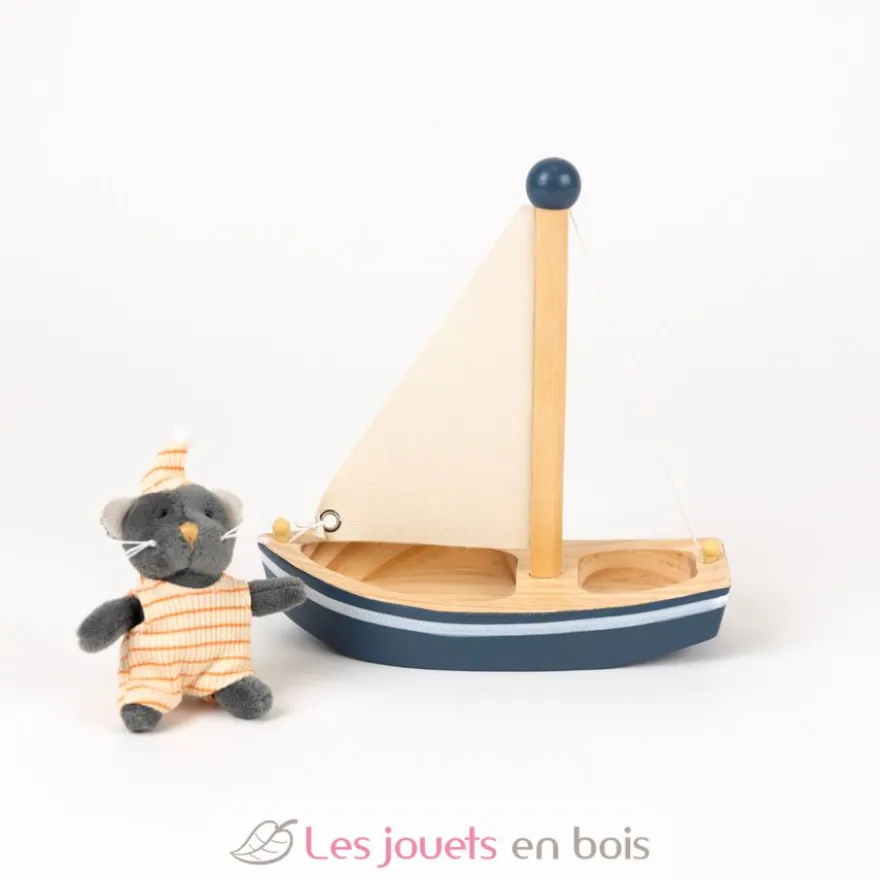 Malo le chat sur son bateau en bois - Egmont Toys