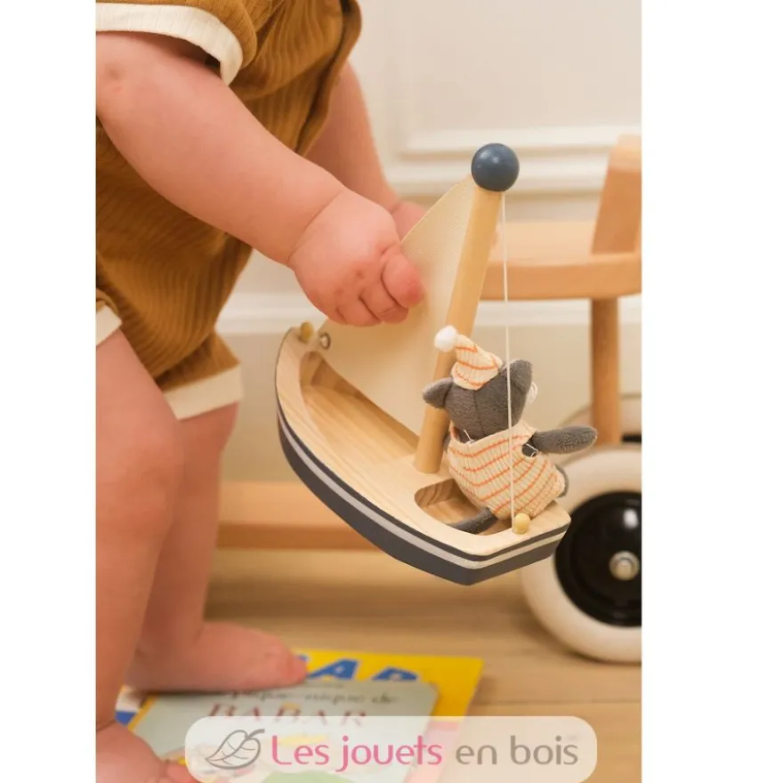 Malo le chat sur son bateau en bois - Egmont Toys