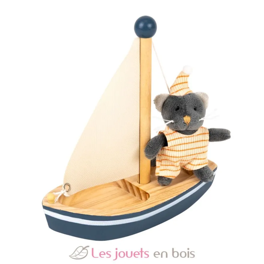 Malo le chat sur son bateau en bois - Egmont Toys