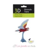Maquette 3D en papier Ara Volant - Fridolin
