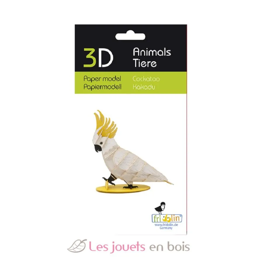 Maquette 3D en papier Cacatoès - Fridolin