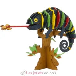 Maquette 3D en papier Caméléon coloré - Fridolin