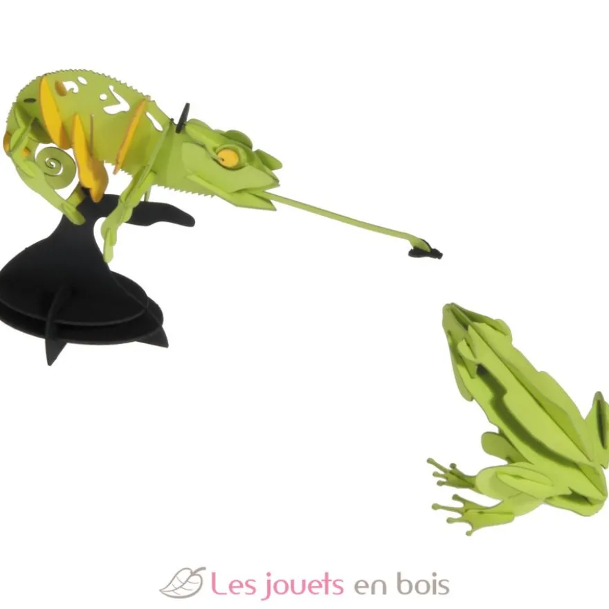 Maquette 3D en papier caméléon vert - Fridolin