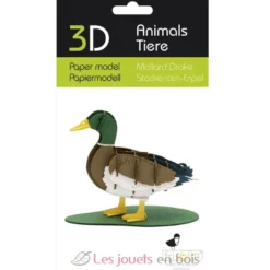 Maquette 3D en papier Canard colvert mâle - Fridolin
