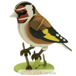 Maquette 3D en papier chardonneret elegant marron - Fridolin