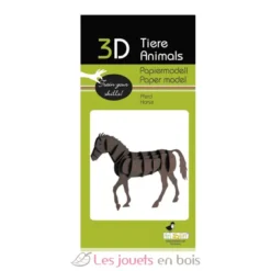 Maquette 3D en papier cheval marron - Fridolin
