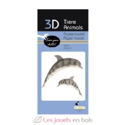 Maquette 3D en papier Dauphin gris - Fridolin