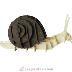 Maquette 3D en papier Escargot marron beige - Fridolin