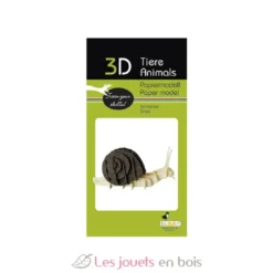 Maquette 3D en papier Escargot marron beige - Fridolin