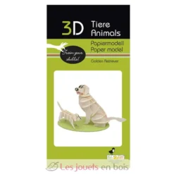 Maquette 3D en papier Golden Retriever - Fridolin